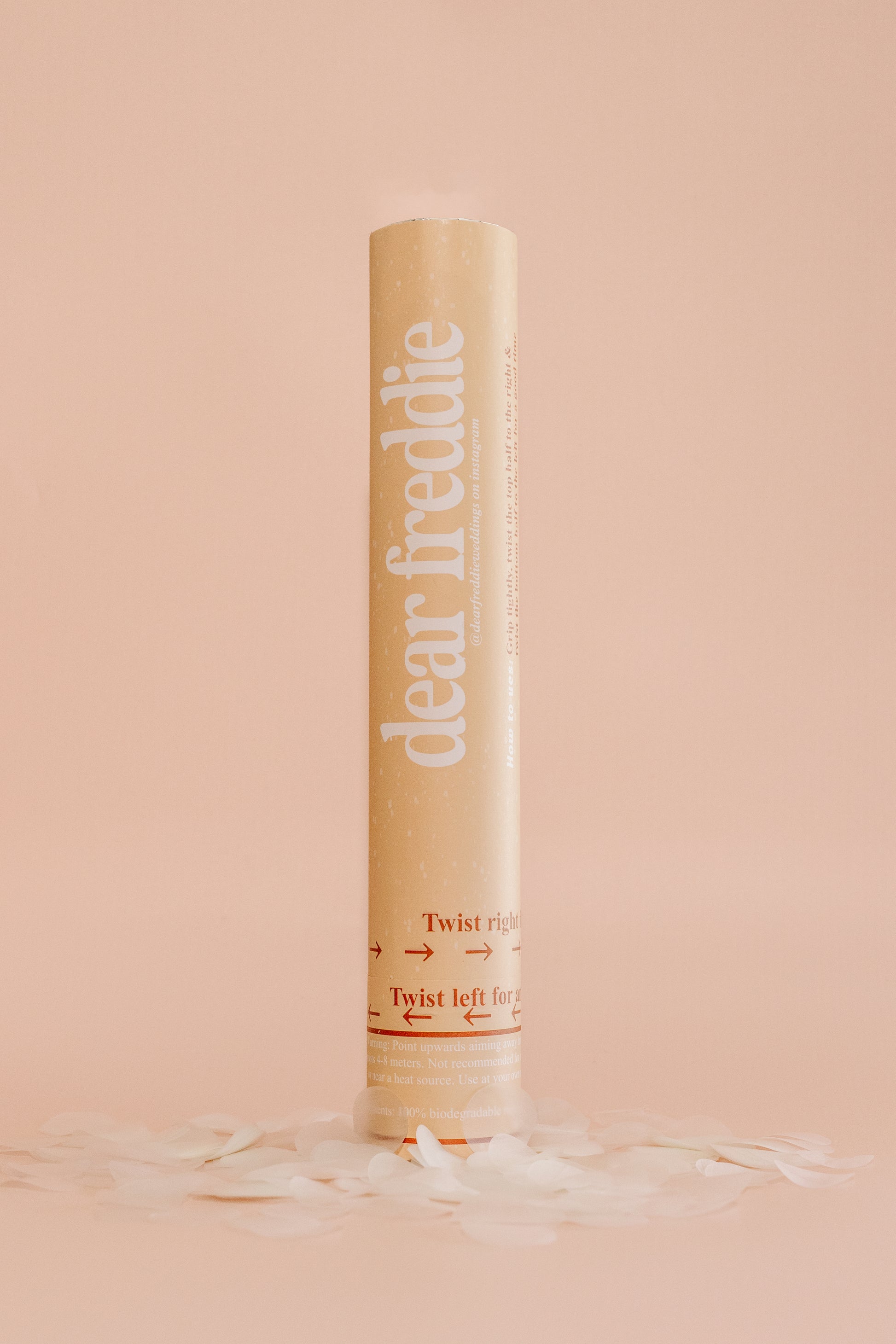 Dear Freddie white confetti cannon new