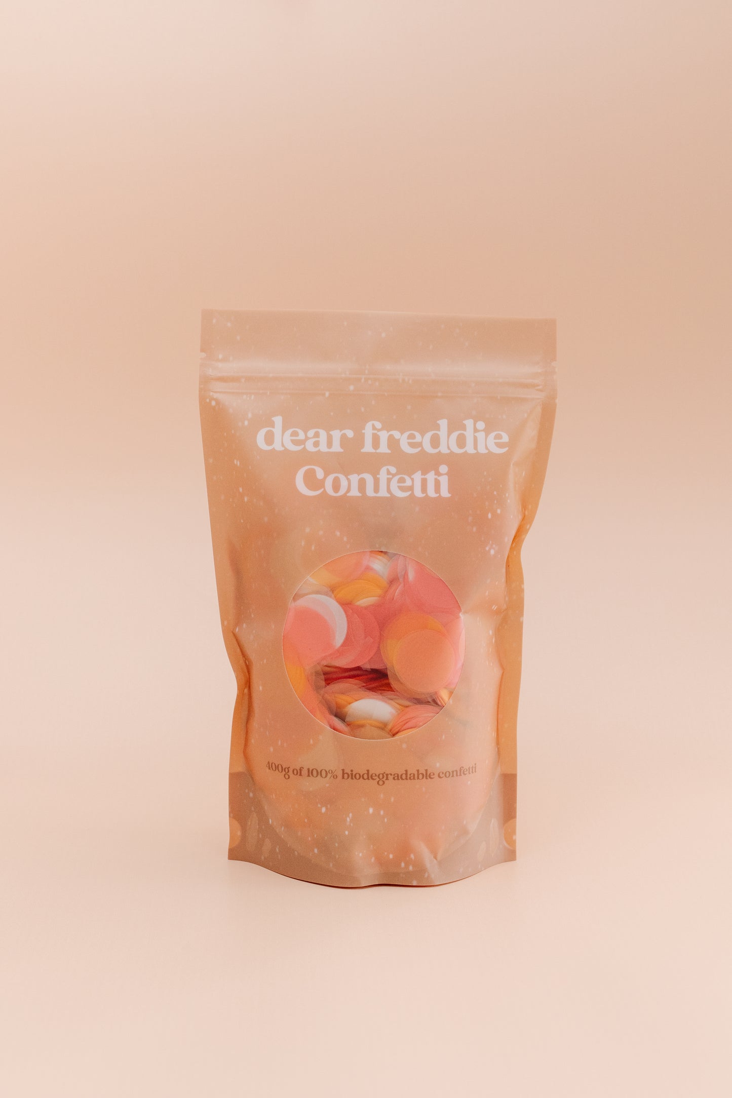 Our White, Pink and Orange Confetti Bag