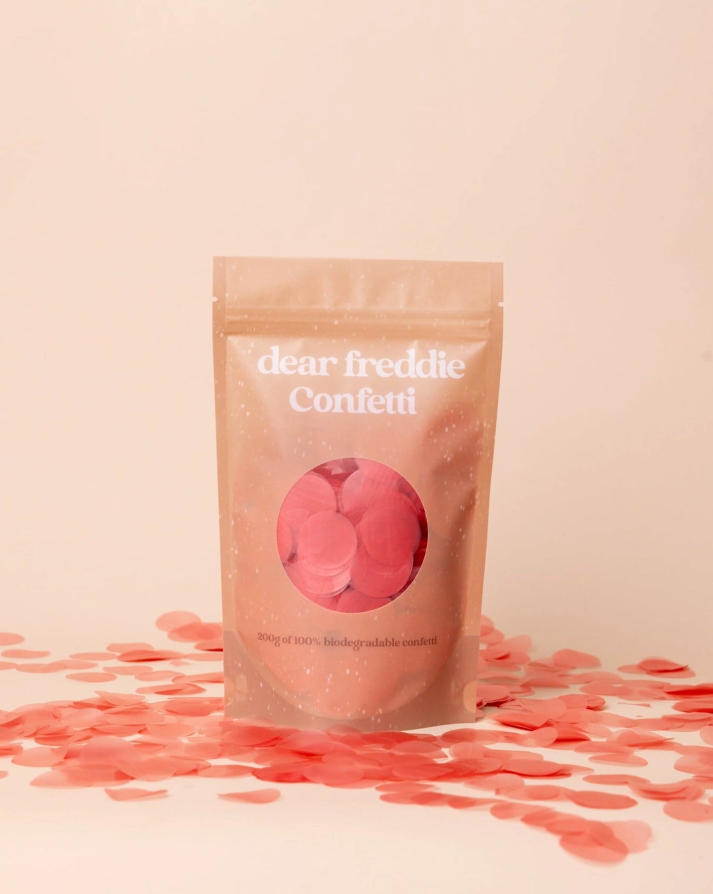 Pink biodegradable confetti
