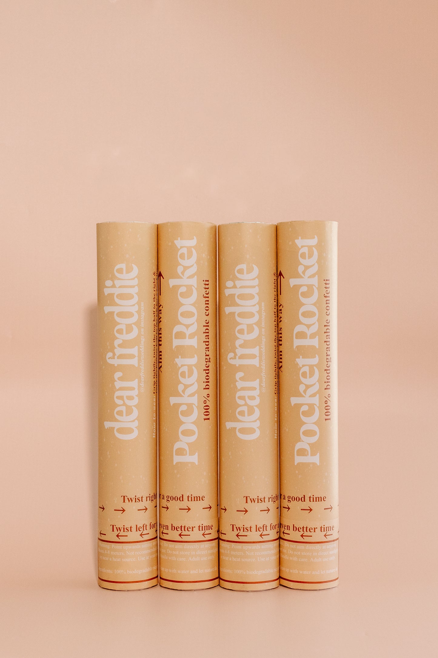 Dear Freddie white confetti cannons bundle